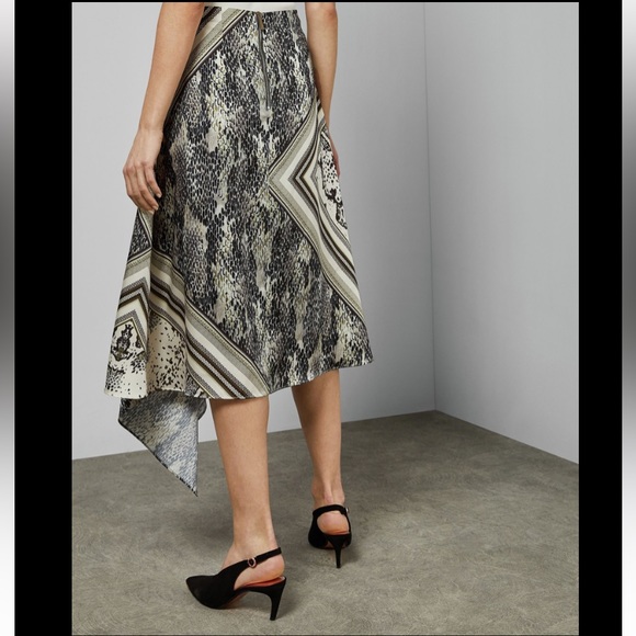 Ted Baker Eevaa Quartz Asymmetric Midi Skirt, Taupe 6 - Picture 2 of 15